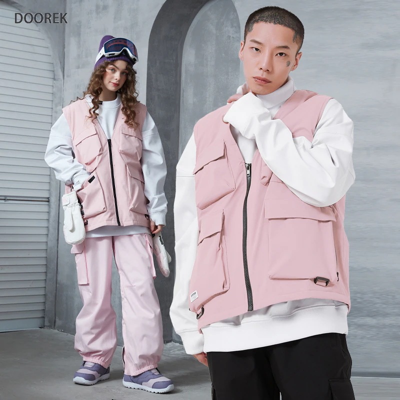 スノーボードウェア 7カラー メンズ レディース ベスト トップス ジャケット アウター スノボウェア スノーウェア スキーウェア スノボーウェア 韓国風 ジレ 袖なし 雪遊び 雪場 防風防水防寒