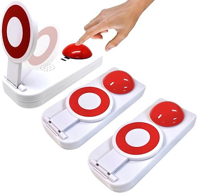 他サイト： ピンポン ブザー 3個セット 早押し アンサー クイズ ボタン サウンド パーティー グッズの商品画像