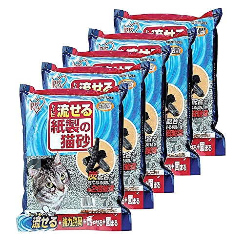 アイリスオーヤマ 紙製の猫砂 脱臭ペーパーフレッシュ 猫 砂 7L*5袋入 DPF-70