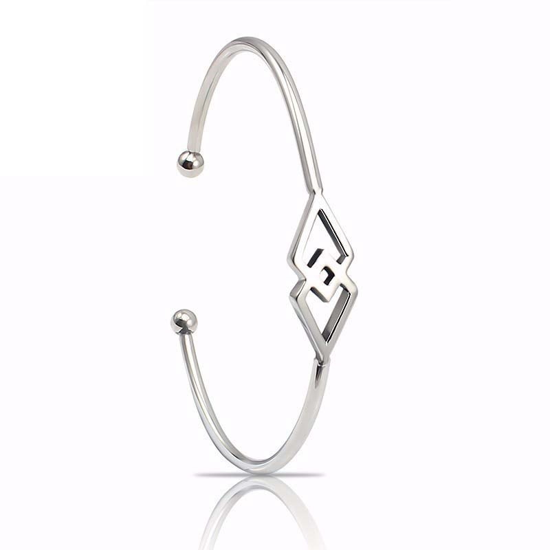 ステイツステンレスバングル 1個販売 菱型 スクエア 銀色 シルバー 腕輪 アームレット ステンレスブレスレット メンズ レディース 二の腕 高級 手首 彼氏 彼女 ギフト stv00-00108xx 5,960円