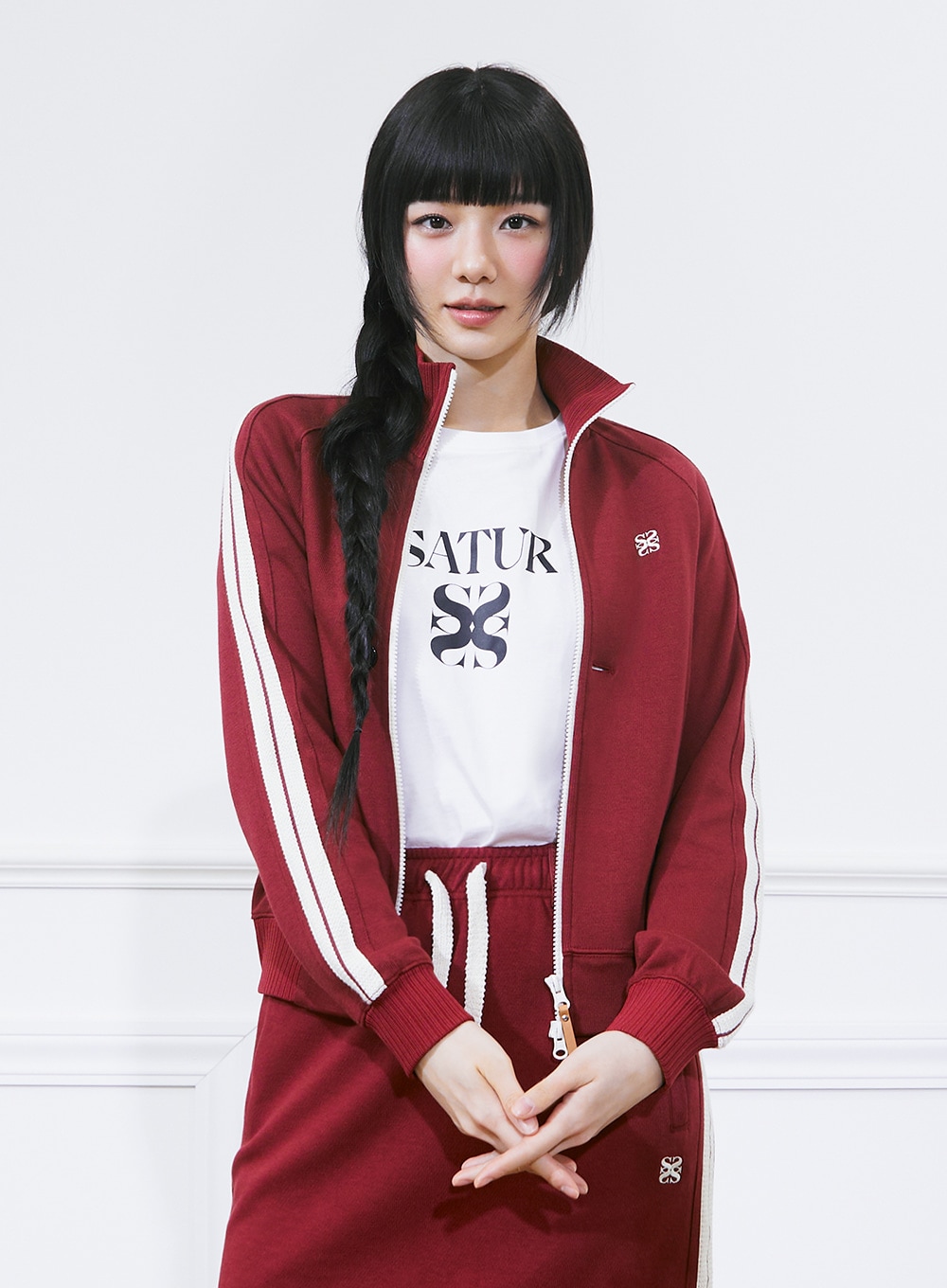 [SATUR](W) Lawton All Day Track Zip-up ジャケット★24AW★ MUSINSA | SATUR Lawton All Day Track Zip Up Jacket Art Black