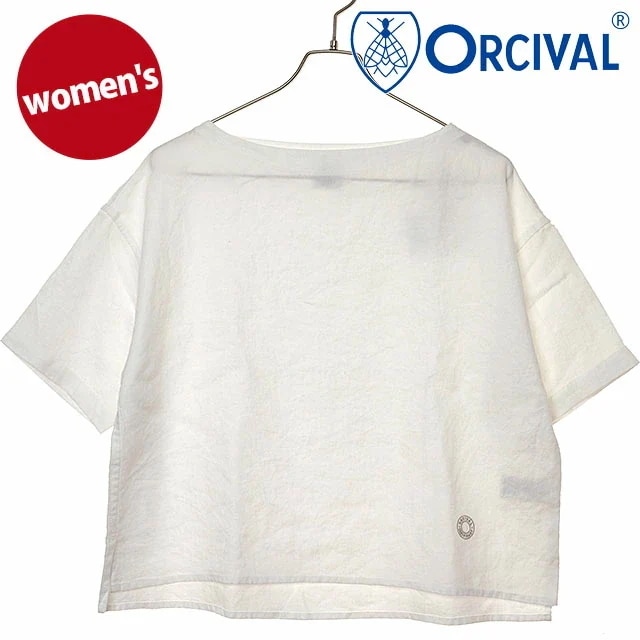 メール便 レディース ボートネックプルオーバー [OR-B0388-YLM] トップス カットソー 半袖シャツ 白 OFF-WHITE 正規取扱店
