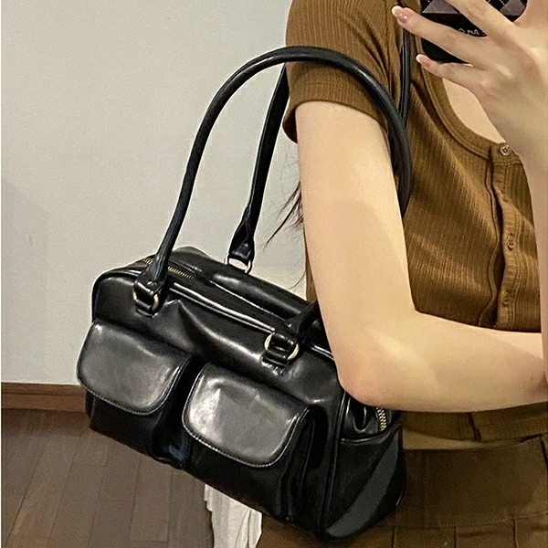 ショルダーバッグ PU レディース デザイン ビンテージ 韓国 ファッション 雑貨 かわいい おしゃれ 北欧 送料無料 [K] (T)