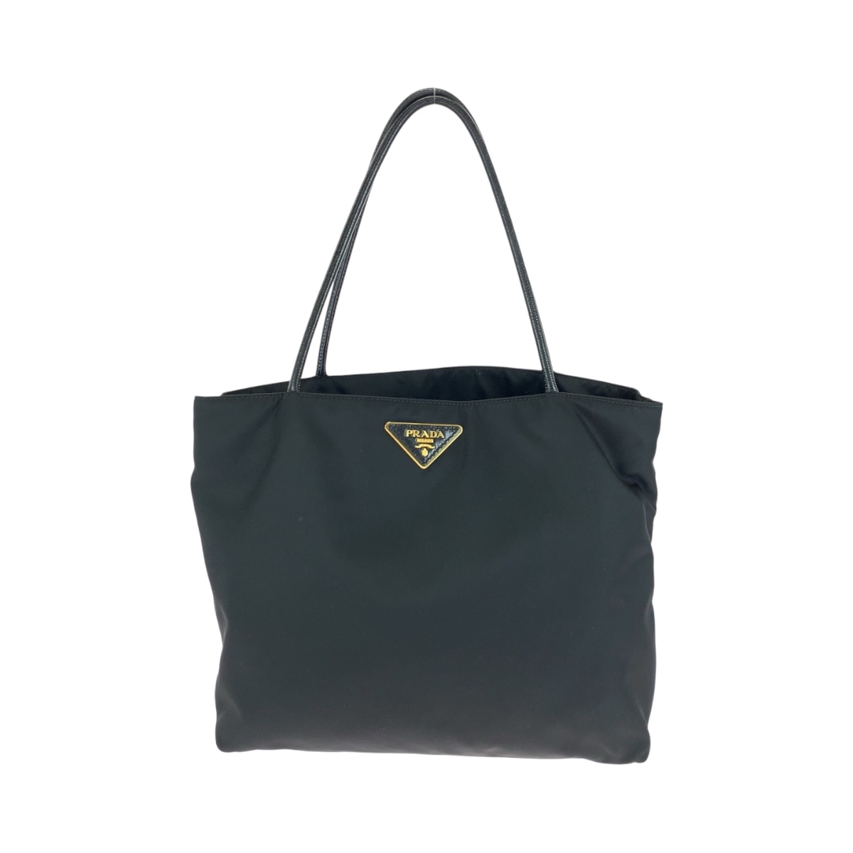 美品 テスート 三角ロゴプレート ブラック 黒 ゴールド金具 ナイロン BR3854 トートバッグ ショルダーバッグ レディース 502205