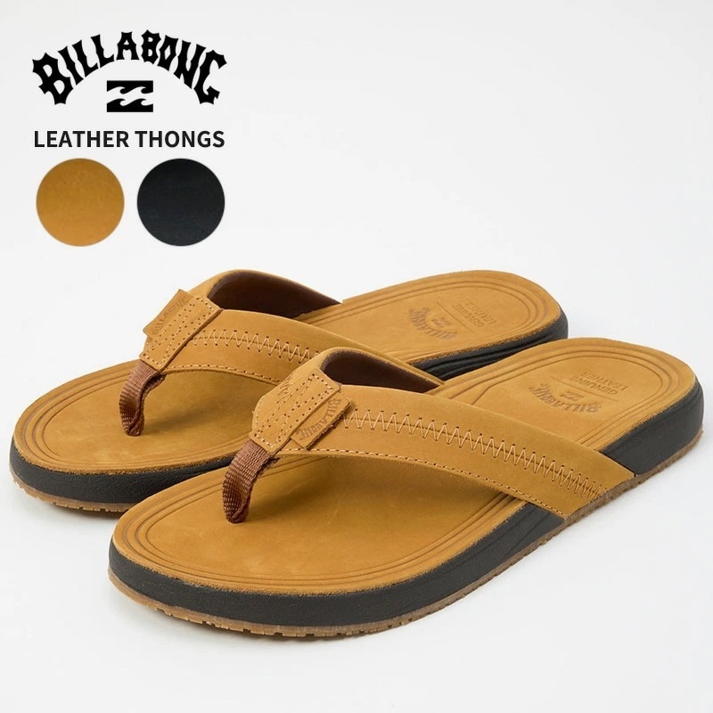 ビラボン メンズ ビーチサンダル ビーサン BILLABONG レザー トング サンダル ビーチ 海 プール 靴 シューズ BF011927
