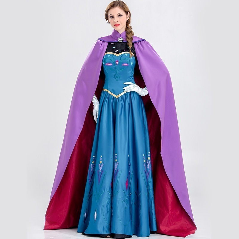 【ハロウィン】Queen Of The Snow Snow Queen Of The Princess アンナケープドレス パフォーマンスドレス コアットタイヤ
