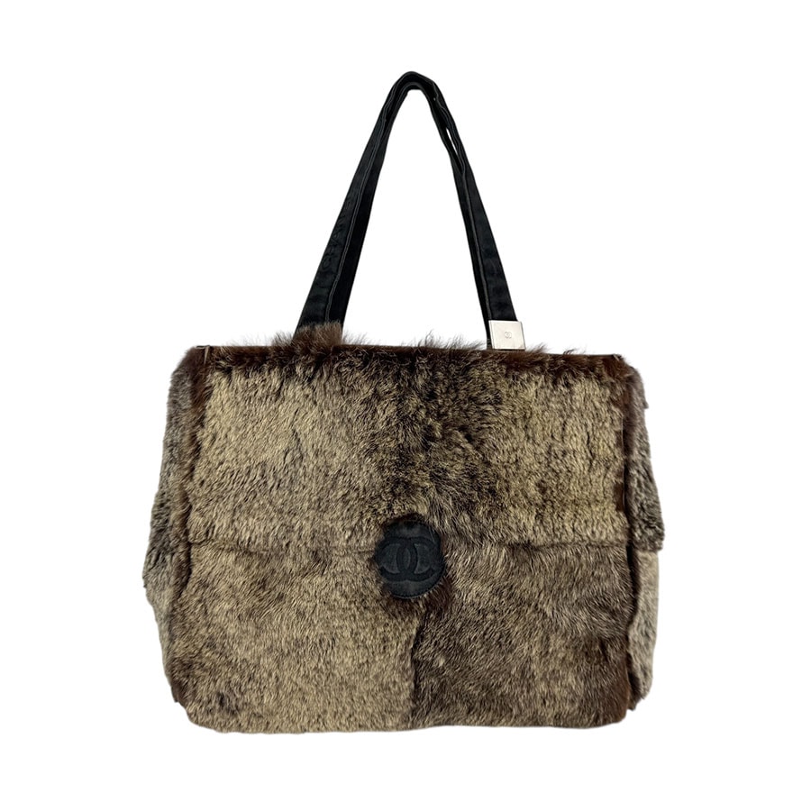 シャネル CHANEL ハンドバッグ ファー ブラウン×ブラック レディース z5573 40,170円