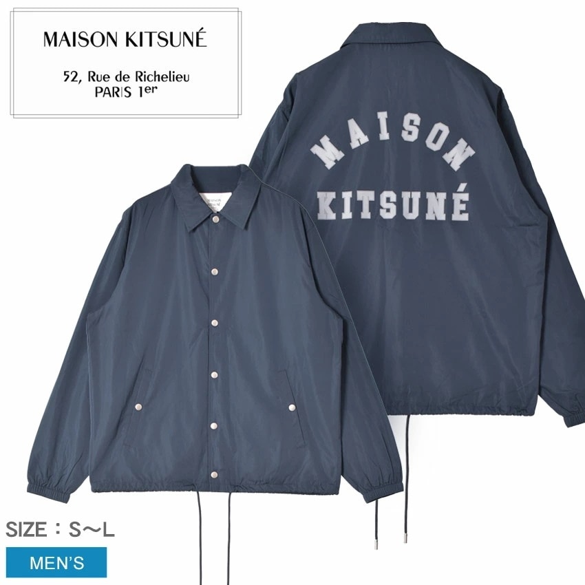 コーチジャケット NM02123WQ4020 メンズ アウター ウエア 長袖 カジュアル シンプル ブランド 狐 ロゴ ネイビー 紺