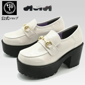 【公式SHOP特典キズ補修液付】 ヨースケ 厚底 ローファー レディース 歩きやすい 8cm 太ヒール