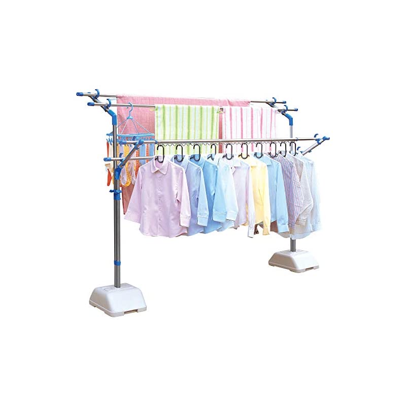 【即納】アイリスオーヤマ 洗濯物干し 布団干し ベランダ 物干し 約5人分 ブロー台セット ステンレ