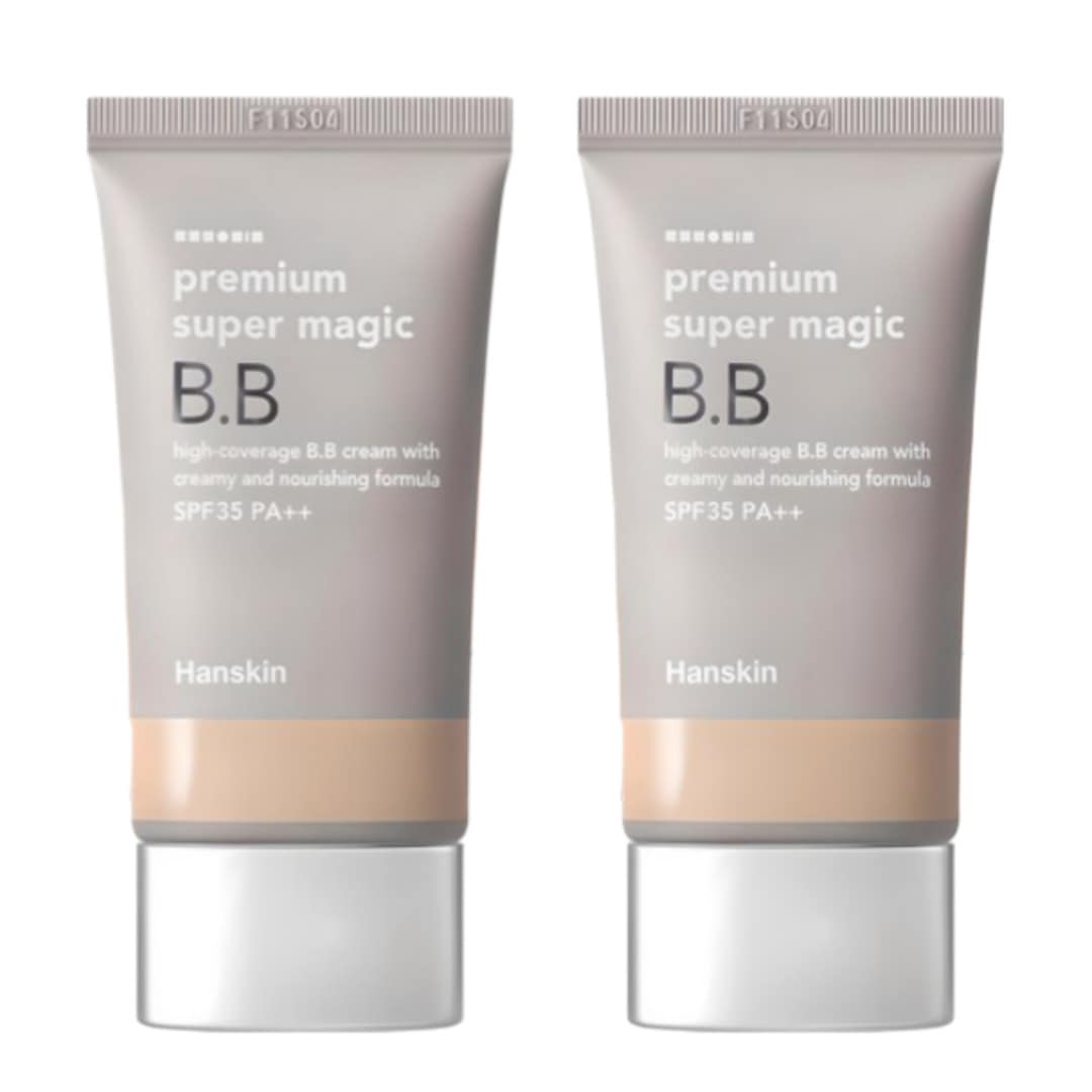 プレミアム スーパー マジック BBクリーム SPF30 PA++ 45g×2個 スキンケア成分 保湿 ツヤ肌 ナチュラルベージュ カバー力 クリームタイプ チューブ形状