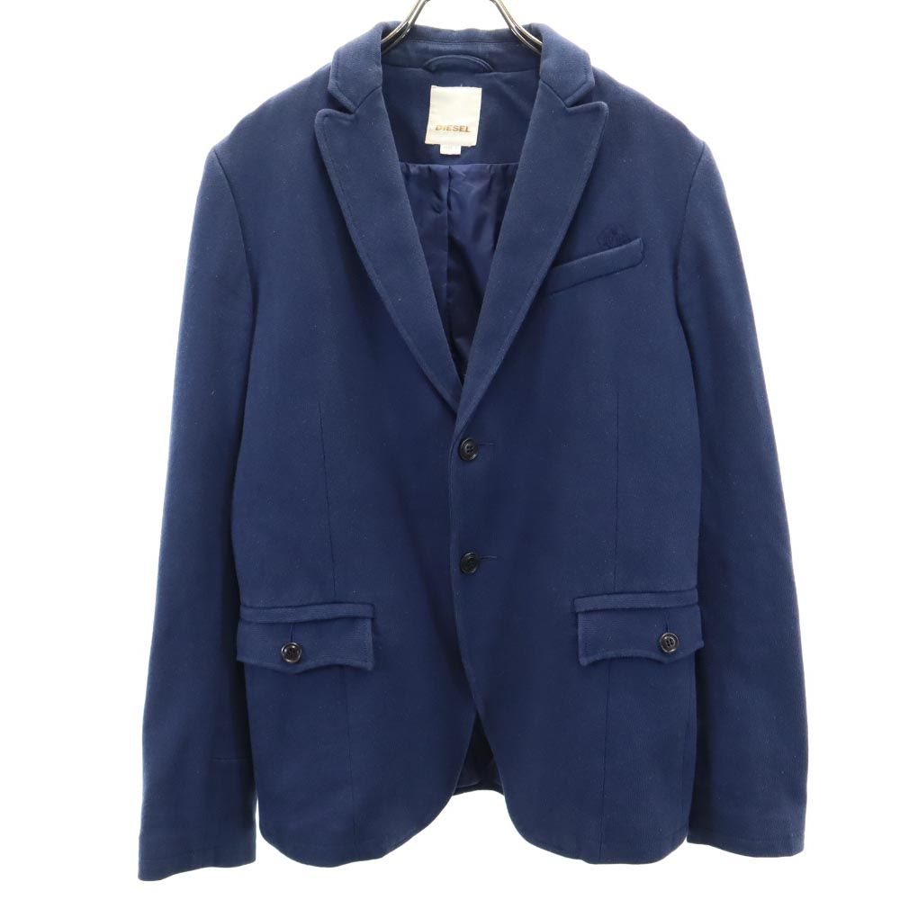 コットン テーラードジャケット S 青 メンズ