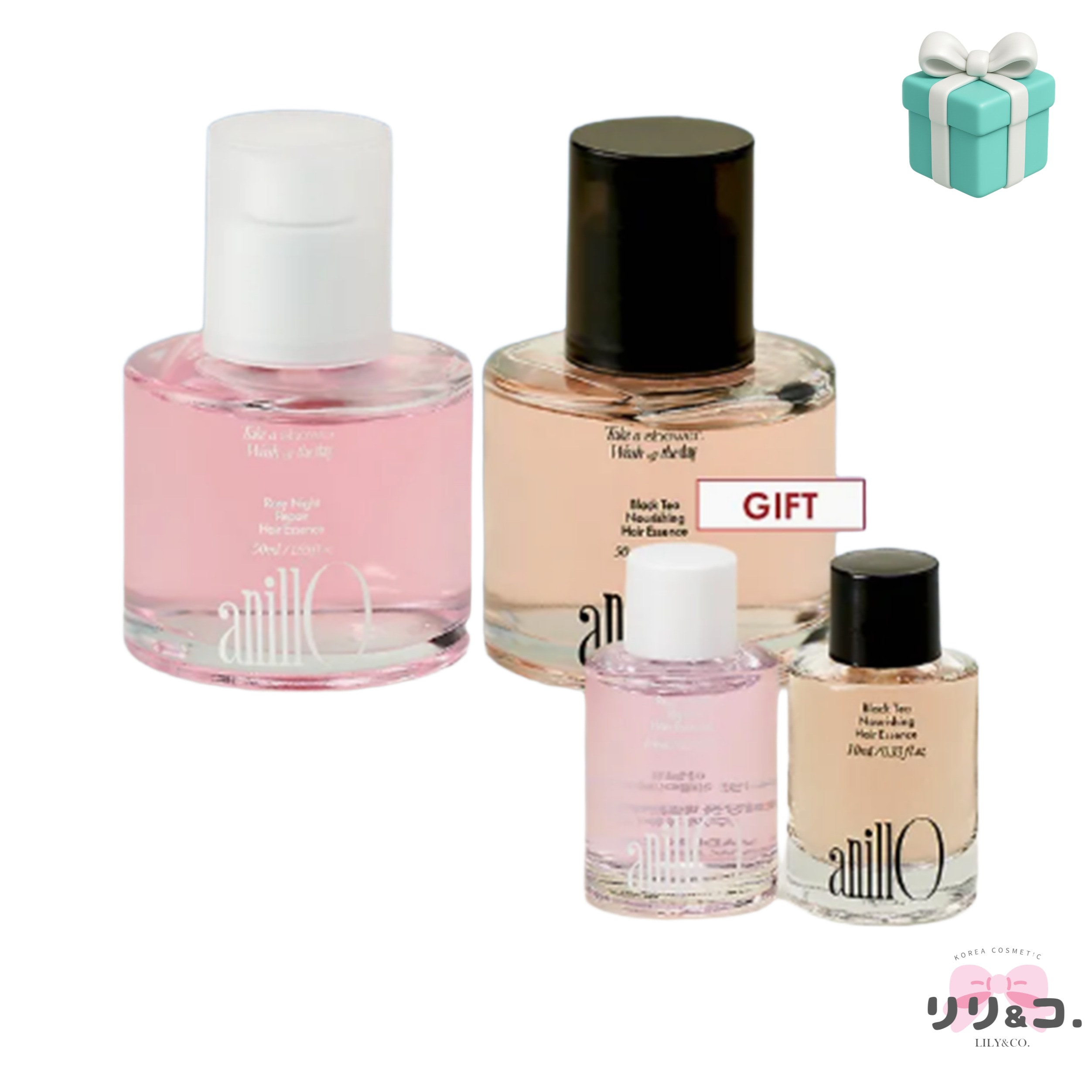 [2種セット 企画商品] ベタつかないヘアエッセンスオイル 50ml＋50ml ヘア オイル 韓国人気 正規品 ダメージヘア ヘアケア 香り 香水 コスメ 韓国 おすすめ オシャレ ギフト 記念日プレ