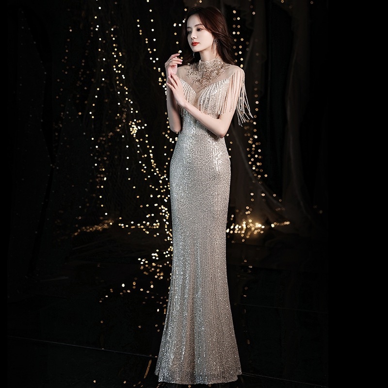 【急速出荷】無.料高級感のある魚の尾ドレス 演奏会 ウェディング 発表会 成人式 二次会 お呼ばれ