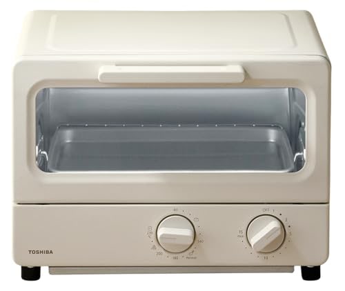 色：シフォンベージュ TOSHIBA(東芝) トースター オーブントースター 2枚焼き HTR-PZ