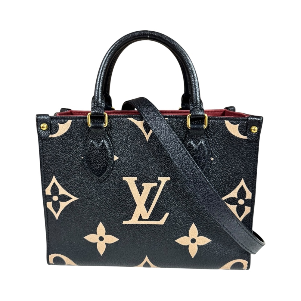ルイヴィトン オンザゴーPM バイカラーモノグラムアンプラント ショルダーバッグ バイカラーモノグラム M45659 ブラック LOUIS VUITTON 中古 美品 209,000円