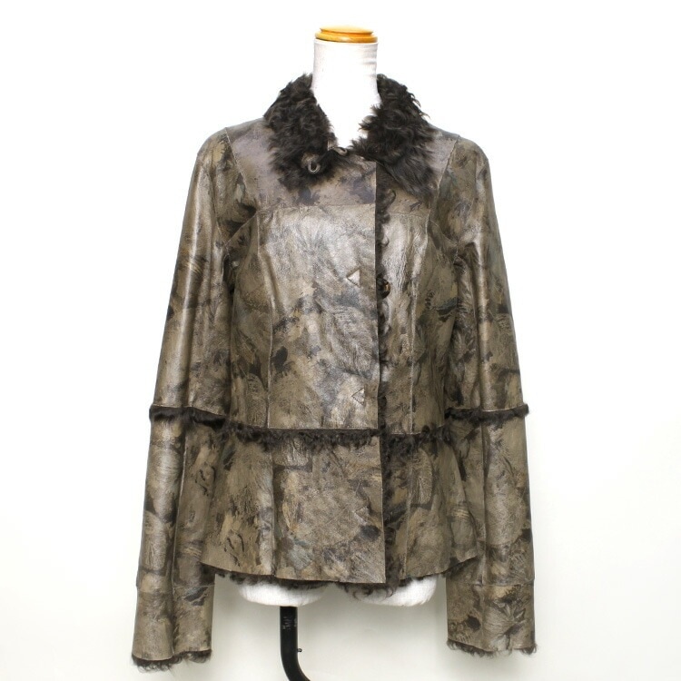 本革 チキャン ラム レザー ファー ジャケット Wフェイス ナッパ加工 2way 送料無料 レディース ギフト プレゼント