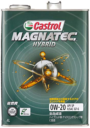 カストロール(Castrol)エンジンオイルMAGNATEC HYBRID 0W-20 API SP 4L4輪ガソリン車専用 全合成油Castr
