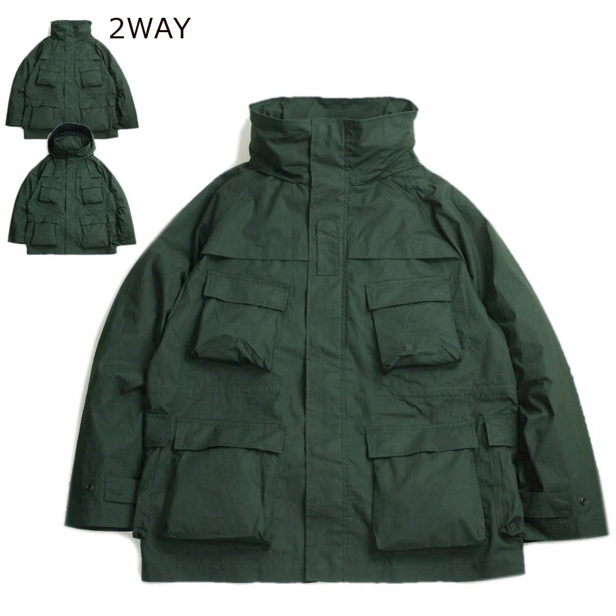 メンズ　2WAY ジャケットSTAND COLLOR UTILITY JACKETLAUNCH BASIC TRADE ラウンチベーシックトレードKHAKI(カ