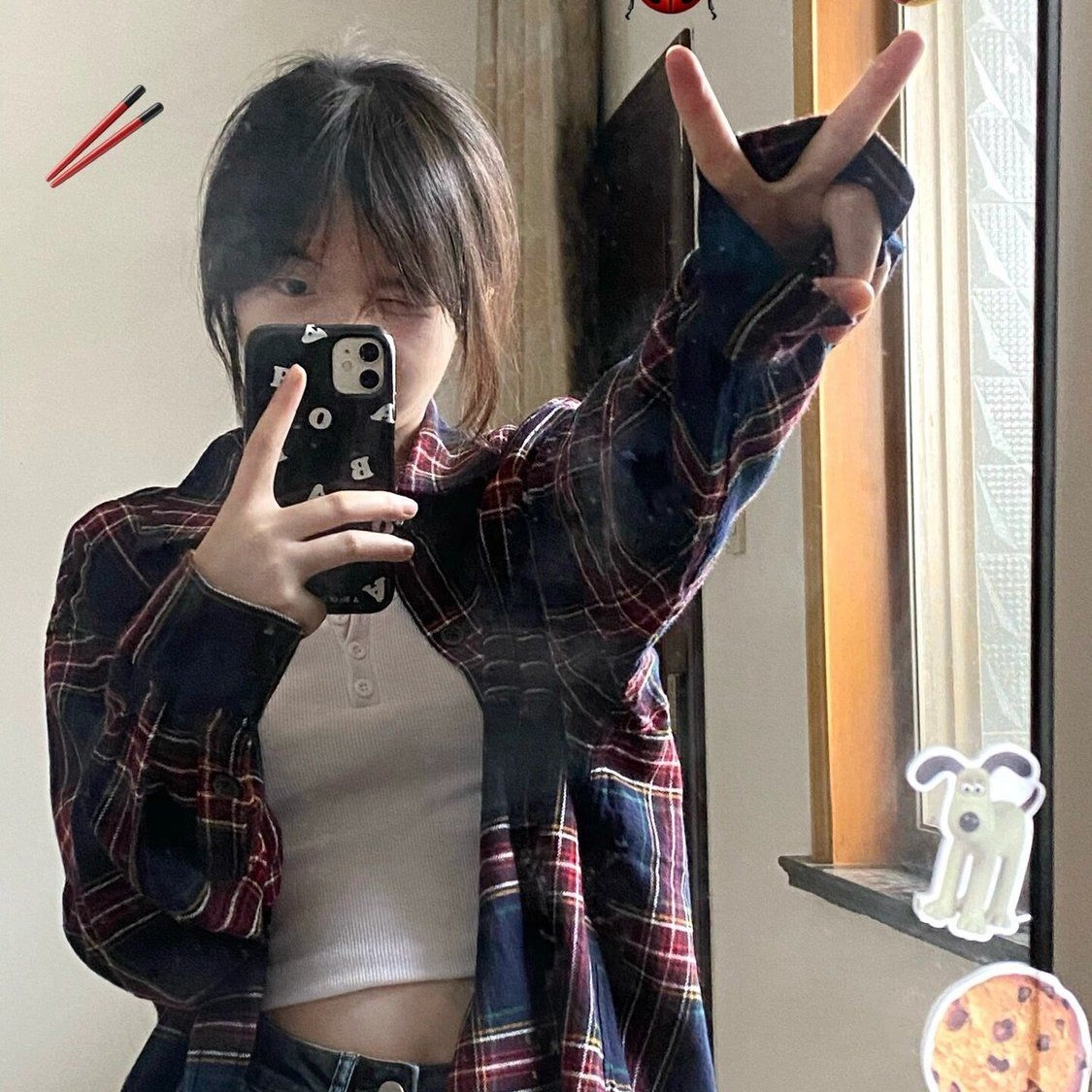 アメリカン 起毛 チェック シャツ レディース 長袖 ゆったり 服 小柄 成熟 シャツ トップス アウター23