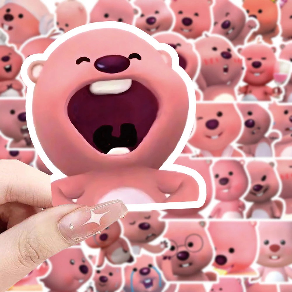 120枚のloopyかわいいビーバー露比シール高颜値ネット赤爆金装飾携帯電話デスクトップ文房具貼り絵