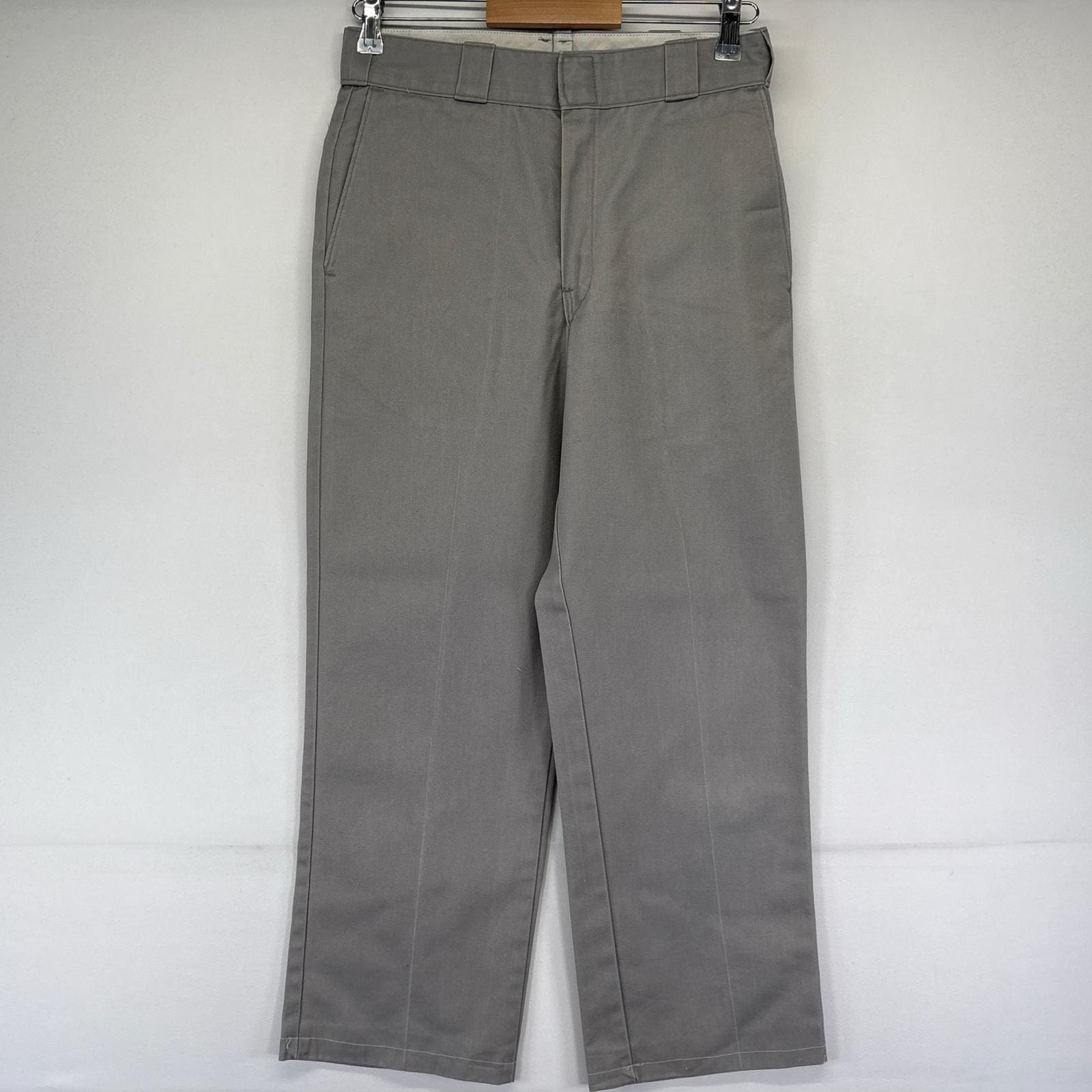 古着 USA製 パンツ センタープレス 作業着 ワークパンツ W30×L30 グレー系 メンズ