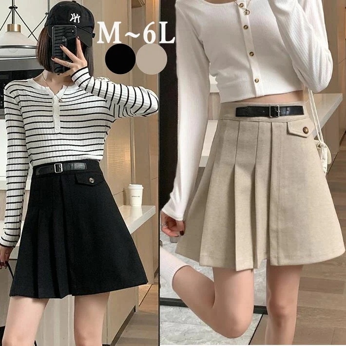【20点セット】【送料無料】ミニスカート　プリーツ　フレア　スカート　ハイウエスト　Aライン　ミニ 　美脚　 大きいサイズ　カジュアル　ボトムス 可愛い　春　夏　S M L 2L