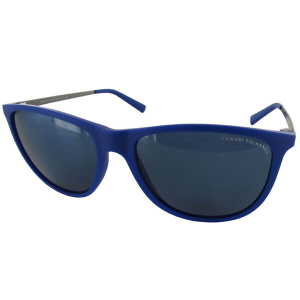 アルマーニエクスチェンジMens AX4047S Fashion Sunglasses, Matte Electric Blue/Blue