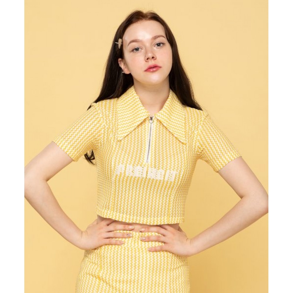 FREIHEIT (フライハイト) トリコットツーピーストップ (イエロー)