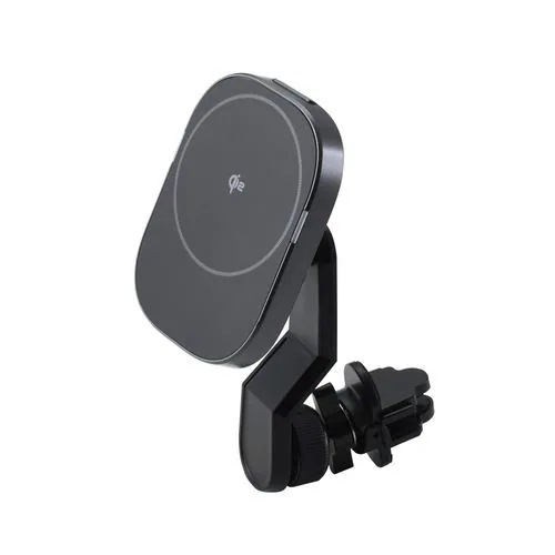 エレコム W-QC13BK ワイヤレス充電器 Qi2 車 用 マグネット 15W スイングアーム ブラック