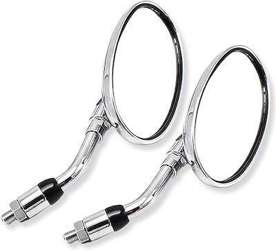 Qoo10] バイク ミラー オーバル ショートミラー : カー用品