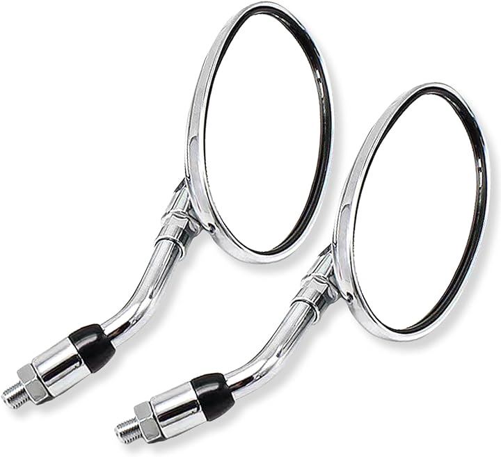 Qoo10] バイク ミラー オーバル ショートミラー : カー用品