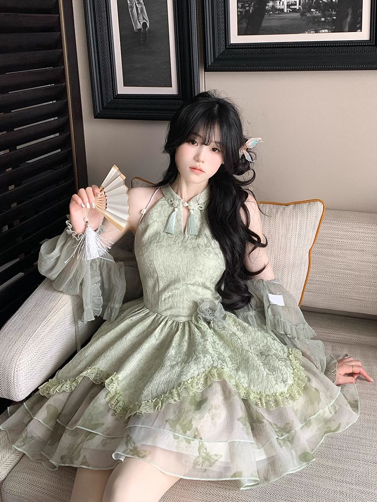 急速出荷夏のフレンチワンピース 快適 おしゃれ レディース カジュアル着やせ韓国ファッション 量産型地雷系アイドル風