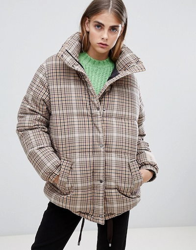 ベルシュカ レディース コート アウター Bershka check padded coat ベルシュカ レディース コート アウター Bershka check padded coat