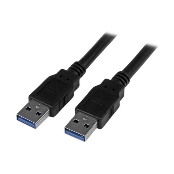 （まとめ） StarTech.com USB3.0ケーブル 3m A（オス）-A（オス） ブラック USB 3.1 Gen 1 （5 Gbps）USB3SAA3MBK 1本 [x3セット]