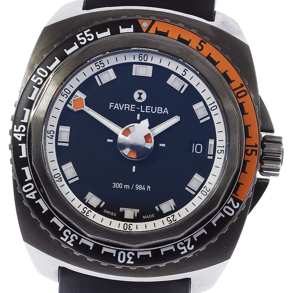 ファーブルルーバ FAVRE-LEUBA 10106.09 レイダー ディープブルー 自動巻き メンズ 美品 箱保証書付き_811498【中古】