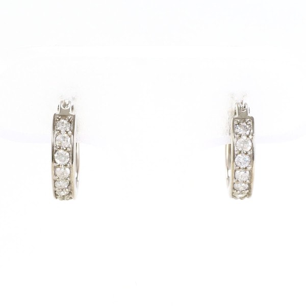 K18 18金 WG ホワイトゴールド ピアス ダイヤ 0.25 ×2 ジュエリー 中古