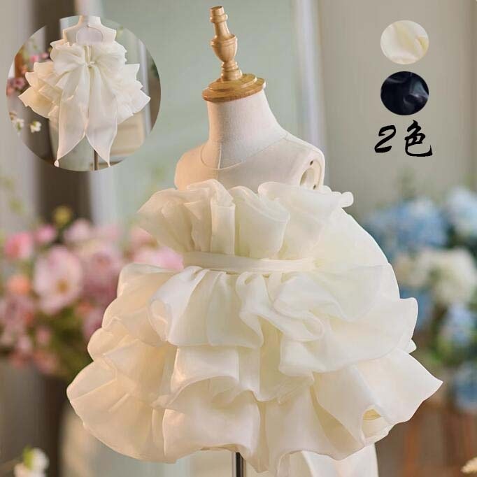 【最安値挑戦】洋服 ワンピース キッズドレス プリンセス風 子供ドレス リボン 可愛い ピアノ ジュニア 子供服 女の子 フォーマル パーティードレス イベント 子供 ステージ 子ども ファスナー演奏