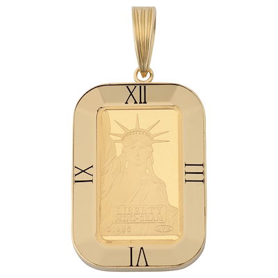 Qoo10] 純金 K24 インゴット 2g ペンダン : 腕時計・アクセサリー