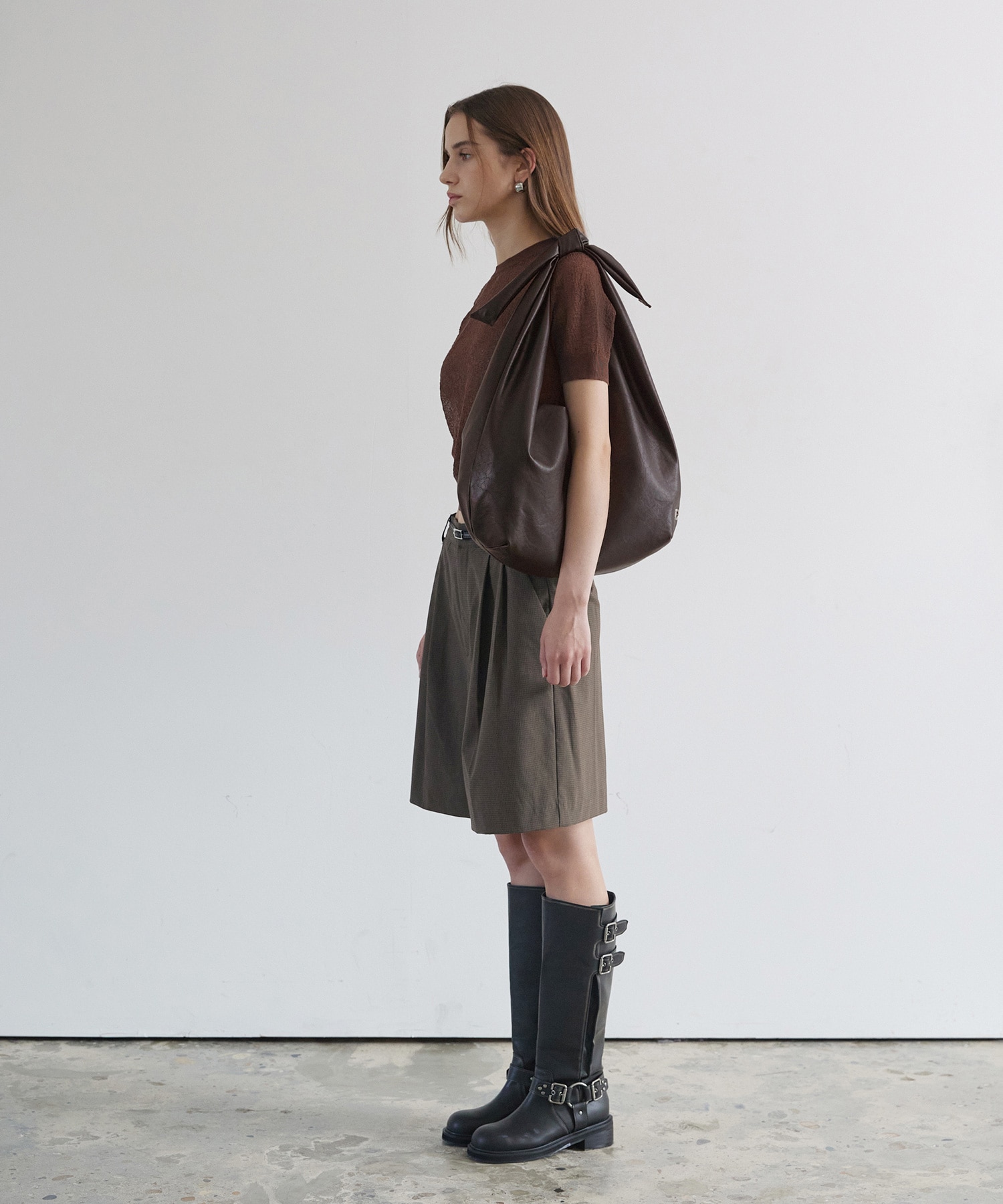 MONA バッグ ディープブラウン ショルダーバッグ