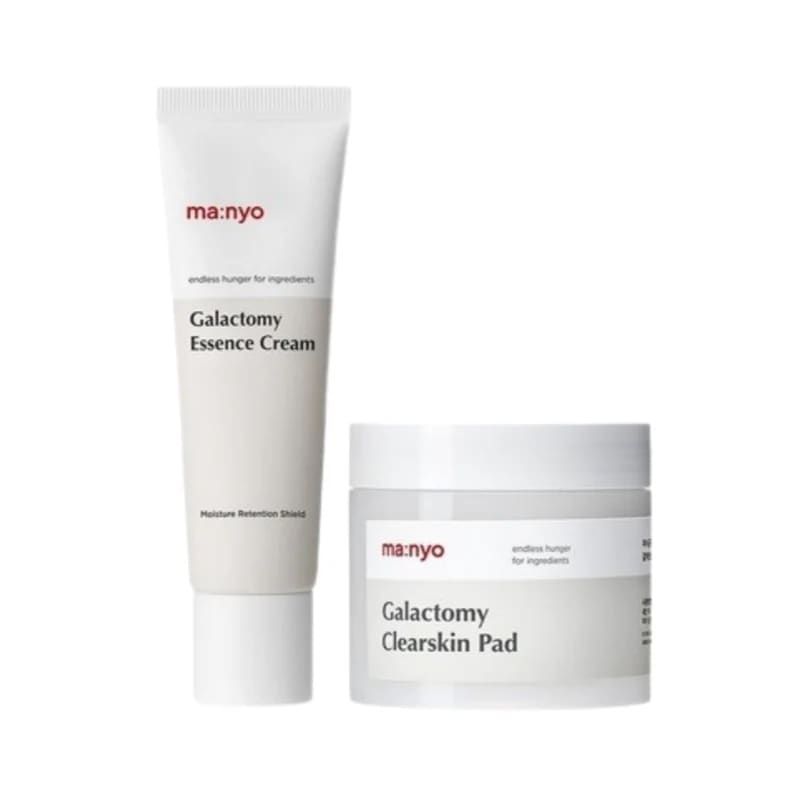 ガラクトミークリアスキンパッド60枚＋エッセンスクリーム50ml（角質ケア＆保湿／敏感肌向け／韓国スキンケアセット）
