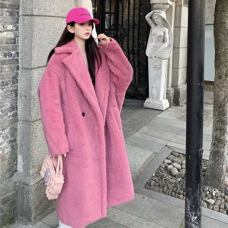 テディコート ボアコート ロングコート もこもこ ウールコート フリースコート コート ジャケット アウター 冬 ２カラー a3615