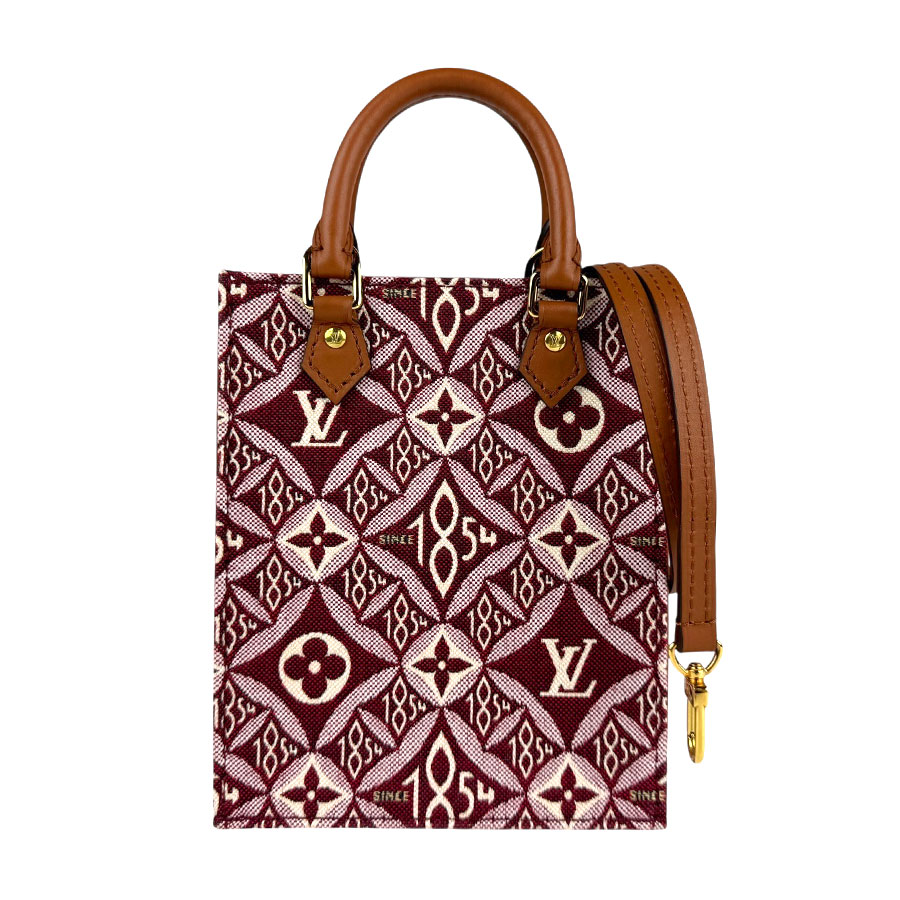 ルイ ヴィトン LOUIS VUITTON ハンドバッグ ショルダーバッグ SINCE 1854 プティット サックプラ キャンバス/レザー ボルドー レディース M69846 z5484