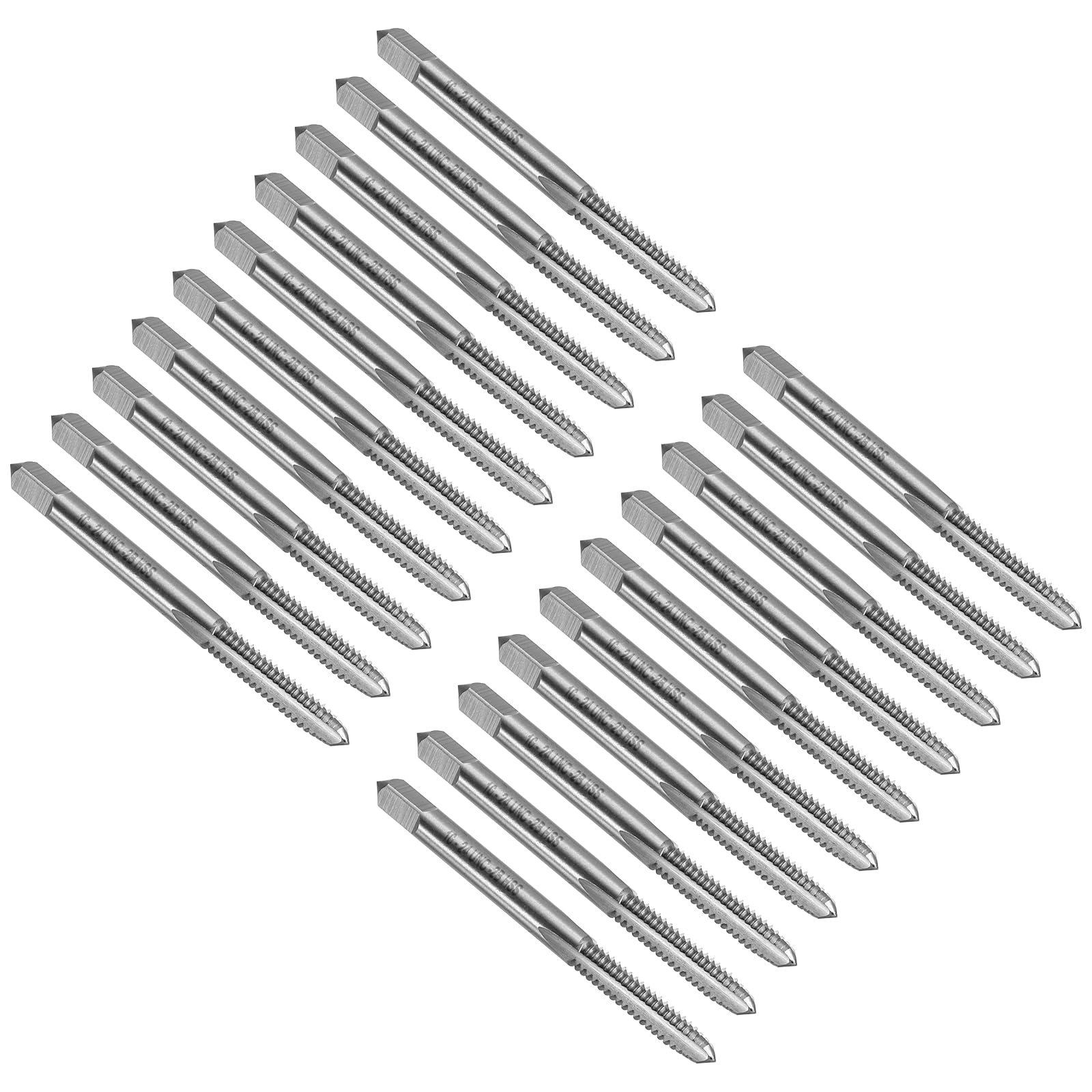uxcell 20個 ストレートフルートスレッドタップ 10-24 UNCねじ切りタッピングツールスレッドミリングマシンタップ 高速鋼6542（HSS 6542）