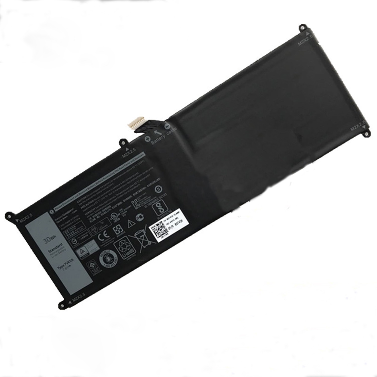 7VKV9 バッテリー 7VKV9電池 XPS12 12 7000 7275 9250 9TV5X 7VKV9 30Wh 4020mAh 電池・DELLノートパソコン互換 交換用のバッテリー dc90