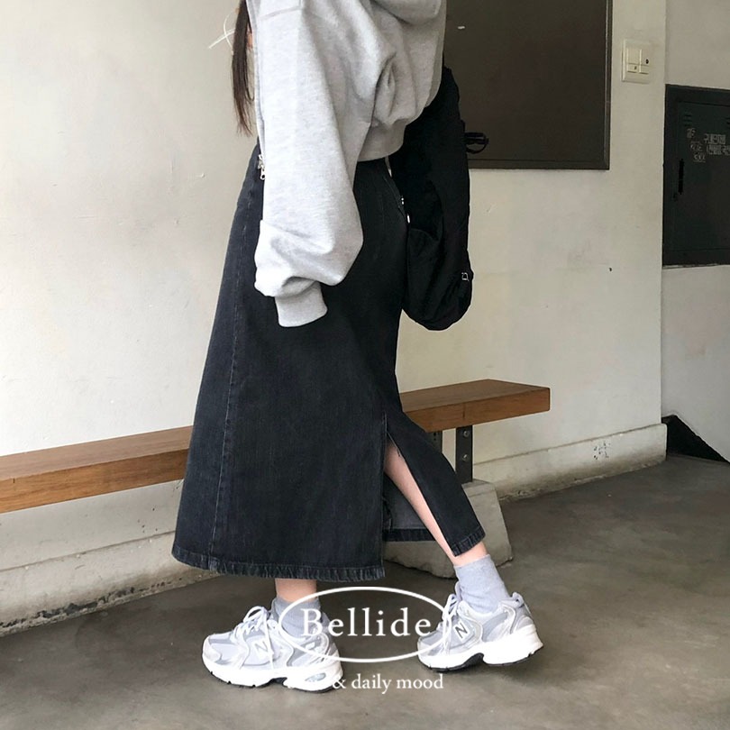 [MADE] スリットロングデニムスカート sk1132 5,401円