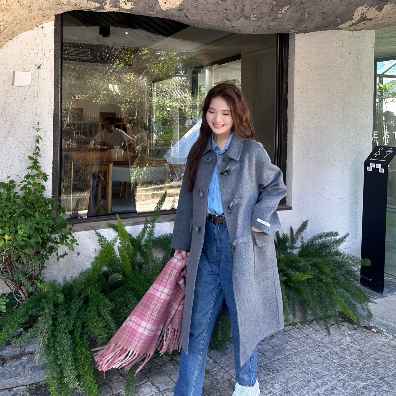 同じYacy春秋冬の怠惰なコート秋と冬の韓国スタイルのウールコート女性のミドルレングススタイル多用途でゆったりとした 7,223円