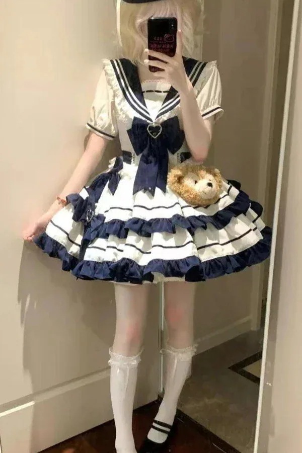 【ni-i-ight】25 スタイル ロリータロリータドレス カレッジ パフワンピース コスプレ コスム ワンピース