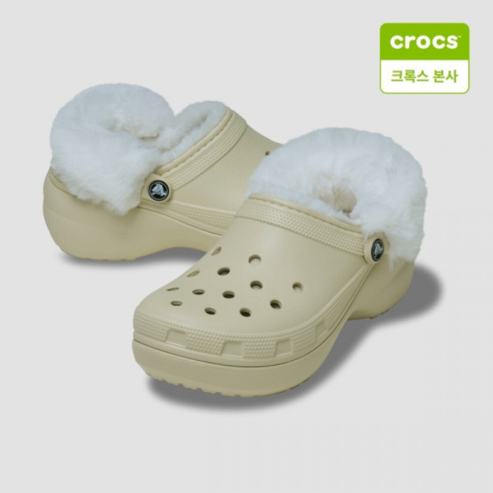 クロックス クラシック プラットフォーム ファズ ラインド クロッグ 212854-2Y2