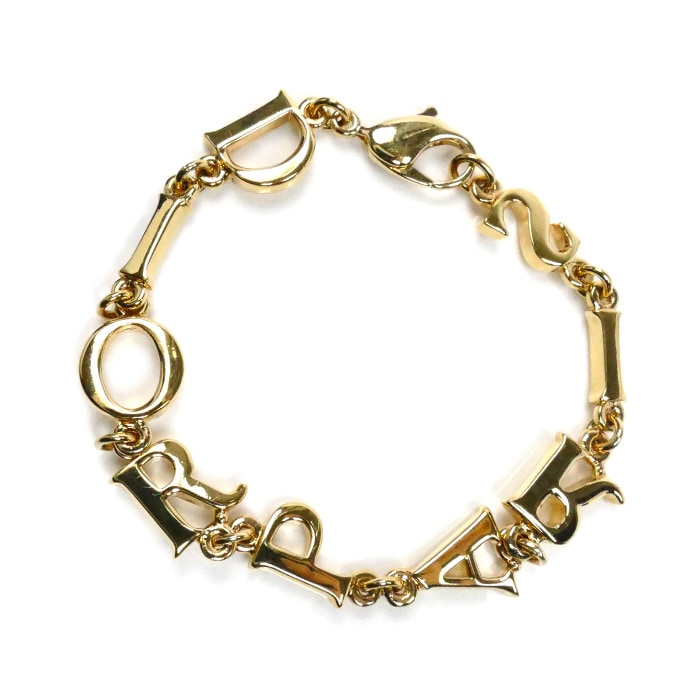 Christian Dior クリスチャンディオール GP DIORPARIS ロゴ ブレスレット 19cm レディース 中古 11,534円